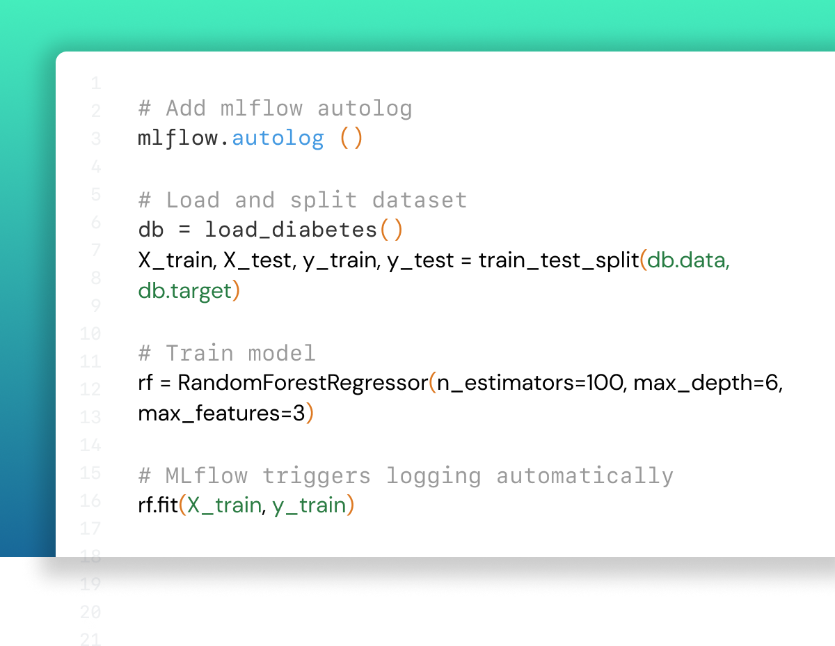 MLflow experiment tracking screenshot